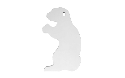 B/C AR500 3/8" SILHOUETTE GOPHER WHT