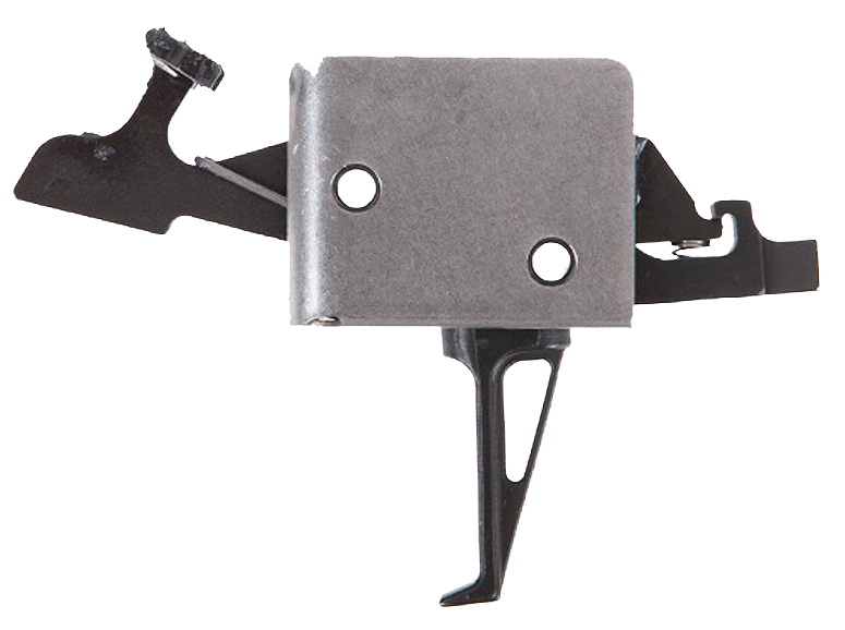 CMC Triggers 93504 Drop-In  Two-Stage Flat Trigger w/ 2-4 lbs Draw Weight & Black/Silver Finish