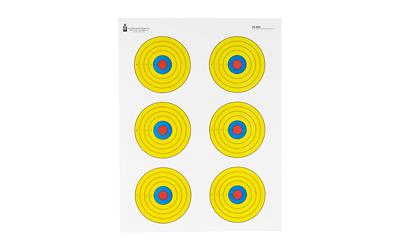 [ACTPR-BE6-100] ACTION TGT BRIGHT 6 BULLSEYE 100PK