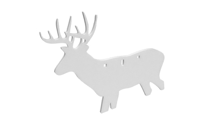 [BC47702] B/C AR500 3/8" SILHOUETTE DEER WHT