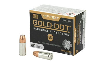 [CCI23614GD] SPR GOLD DOT 9MM 115GR HP 20/200