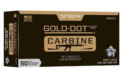 [CCI59GDC1] SPEER GOLD DOT 9MM 135GR HP 50/1000