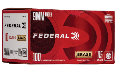 [FEWM51991] FED CHAMP 9MM 115GR FMJ 100/500