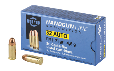 [PPUPPH32AF] PPU 32ACP FMJ 71GR 50/1000