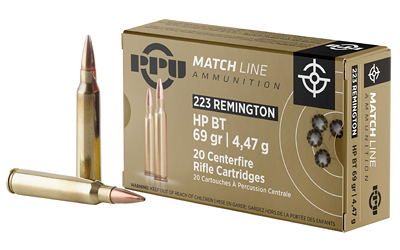 [PPUPPM2231] PPU .223 REM MATCH 69GR HPBT 20/1000