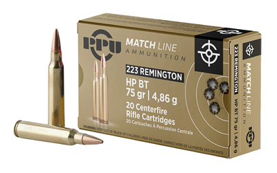 [PPUPPM2232] PPU .223 REM MATCH 75GR HPBT 20/1000