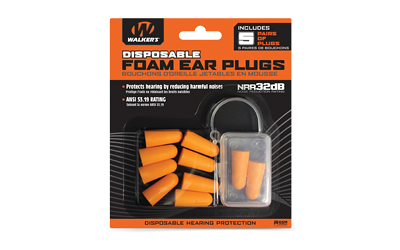 [WALGWP-FP5PK] WALKER'S FOAM EAR PLUGS 5PK BLISTER